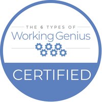 The 6 Types of Working Genius Certified Facilitator badge
